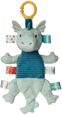 Taggies Activity Toy with Crinkle Paper and Sensory Tags, Drax Dragon