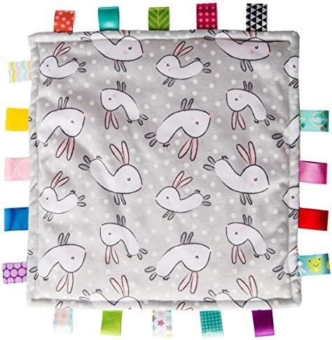 Taggies Lovey for Baby Security Blankets Original Comfy Blanket with Sensory Tags, Bunnies