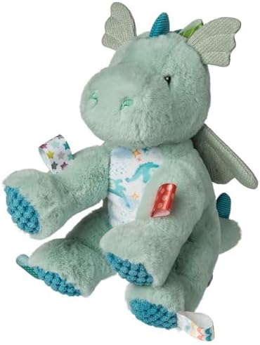 Taggies Stuffed Animal Soft Toy with Sensory Tags, Drax Dragon